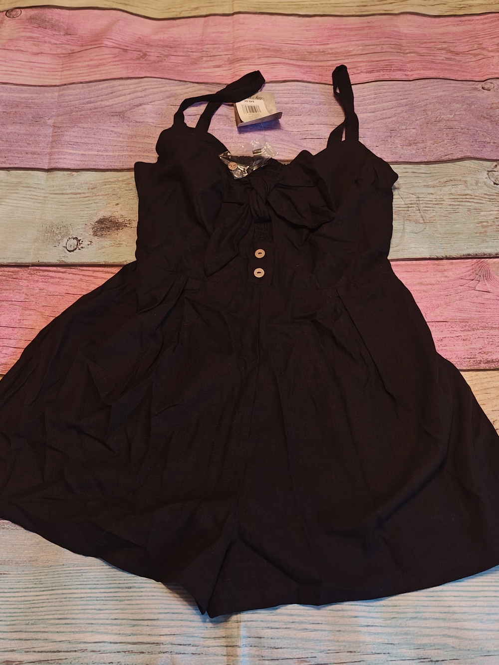 Medium Lily Rose Black Romper #SS06